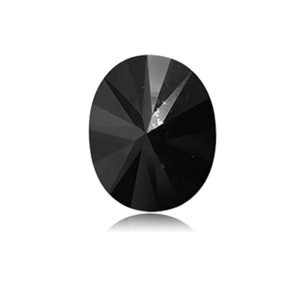3.66 Cts Treated Fancy Black Diamond AAA Quality Oval Cut