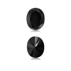 3.66 Cts Treated Fancy Black Diamond AAA Quality Oval Cut