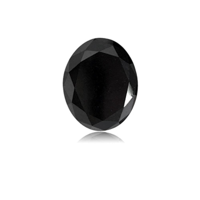 2.96 Cts Treated Fancy Black Diamond AAA Quality Oval Cut