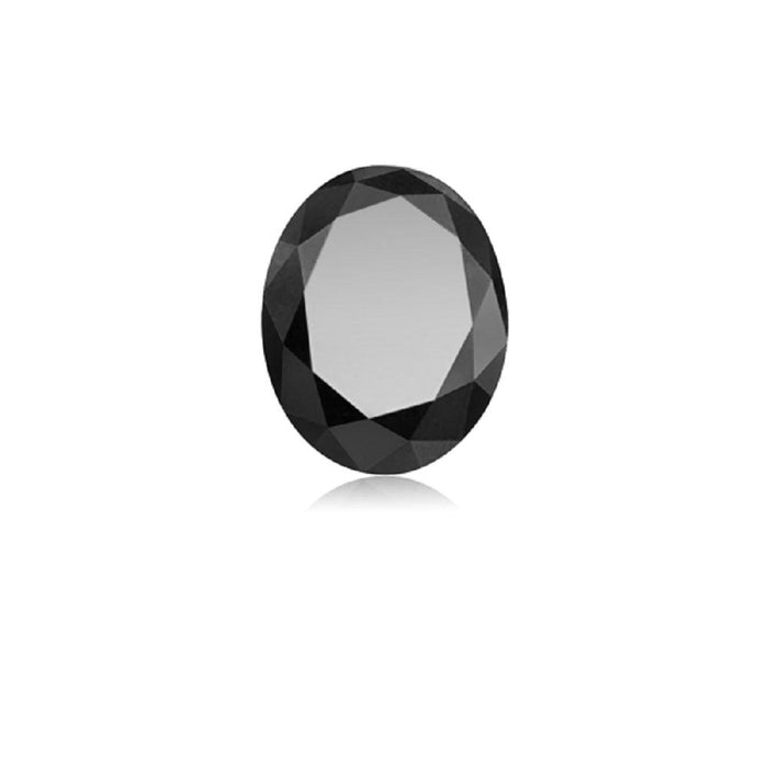 3.37 Cts Treated Fancy Black Diamond AAA Quality Oval Cut