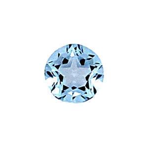 Round Texas Star Cut Loose Sky Blue Topaz