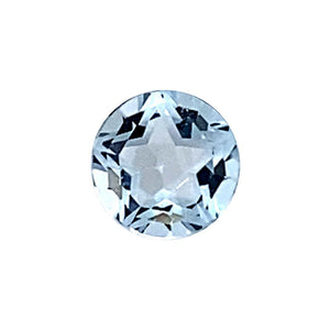 Round Texas Star Cut Loose Sky Blue Topaz