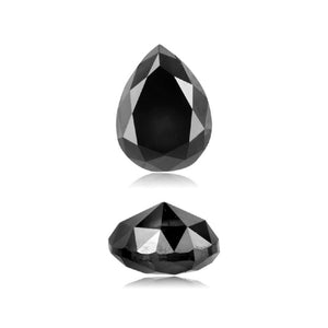 1.35 Cts Natural Fancy Black Diamond AAA Quality Pear Cut
