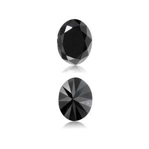 2.12 Cts Treated Fancy Black Diamond AAA Quality Oval Cut