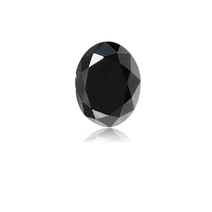 2.12 Cts Treated Fancy Black Diamond AAA Quality Oval Cut