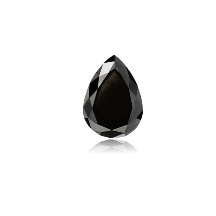 Treated Fancy Black Diamond Pear Cut