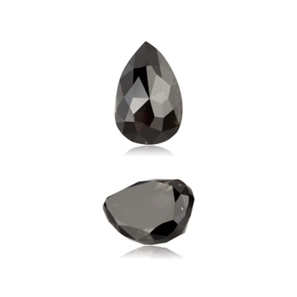 1.06 Cts Natural Fancy Black Diamond AAA Quality Pear Cut