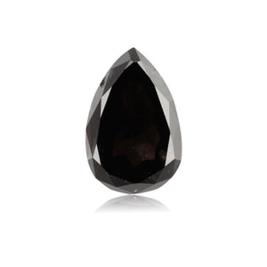 1.06 Cts Natural Fancy Black Diamond AAA Quality Pear Cut