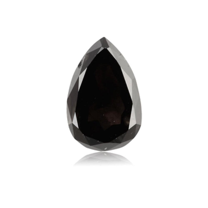 1.06 Cts Natural Fancy Black Diamond AAA Quality Pear Cut