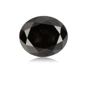 4.58 Cts Natural Fancy Black Diamond AAA Quality Oval Cut