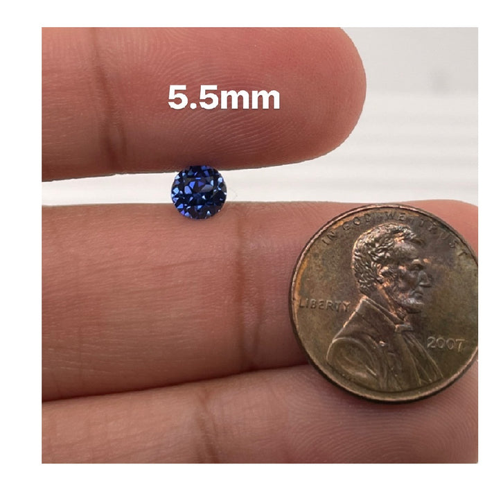 Synthetic Blue Sapphire Round Cut