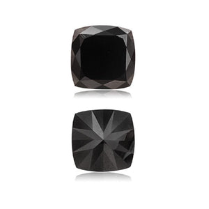 1.85 Cts Treated Fancy Black Diamond AAA Quality Cushion Cut