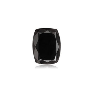 2.54 Cts Treated Fancy Black Diamond AAA Quality Cushion Cut