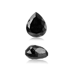 1.93 Cts Natural Fancy Black Diamond AA Quality Pear Cut