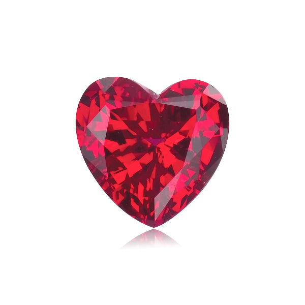Synthetic Ruby Heart Cut