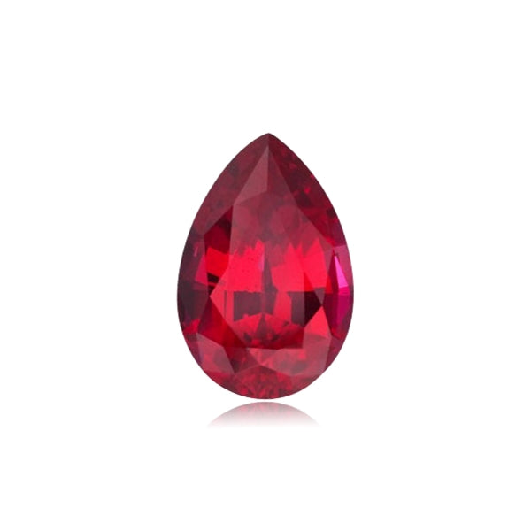 Synthetic Ruby Pear Cut