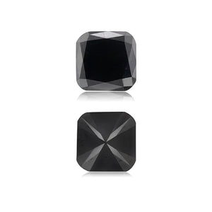 4.16 Cts Treated Fancy Black Diamond AAA Quality Cushion Cut