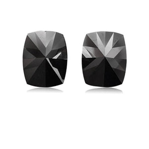 7.77 Cts Pair Treated Fancy Black Diamond AAA Quality Cushion Cut