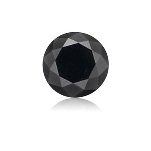 2.17 Cts Treated Fancy Black Diamond AAA Quality Round Cut