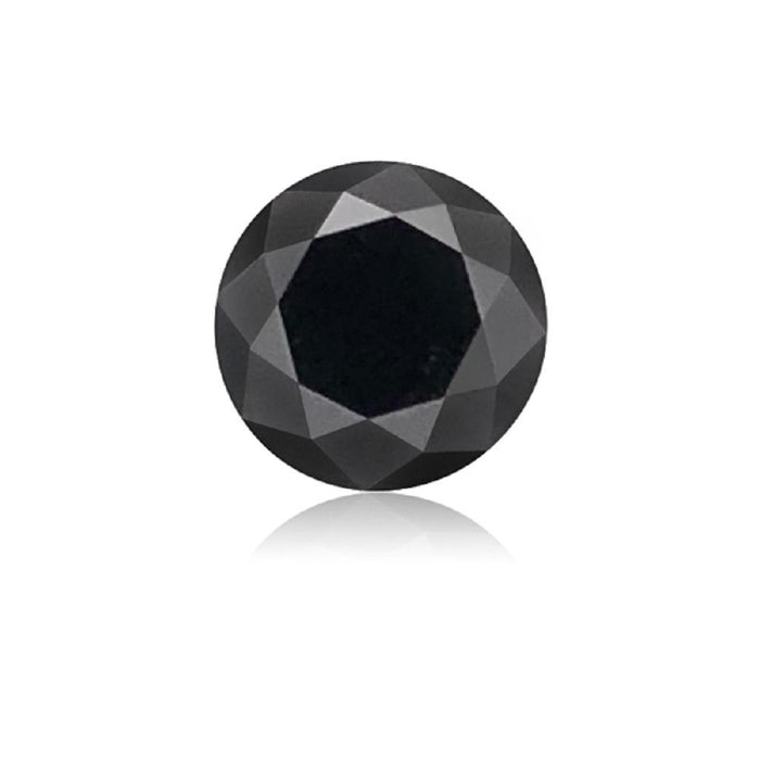 2.17 Cts Treated Fancy Black Diamond AAA Quality Round Cut