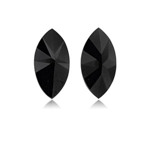 4.29 Cts Pair Treated Fancy Black Diamond AAA Quality Marquise Cut
