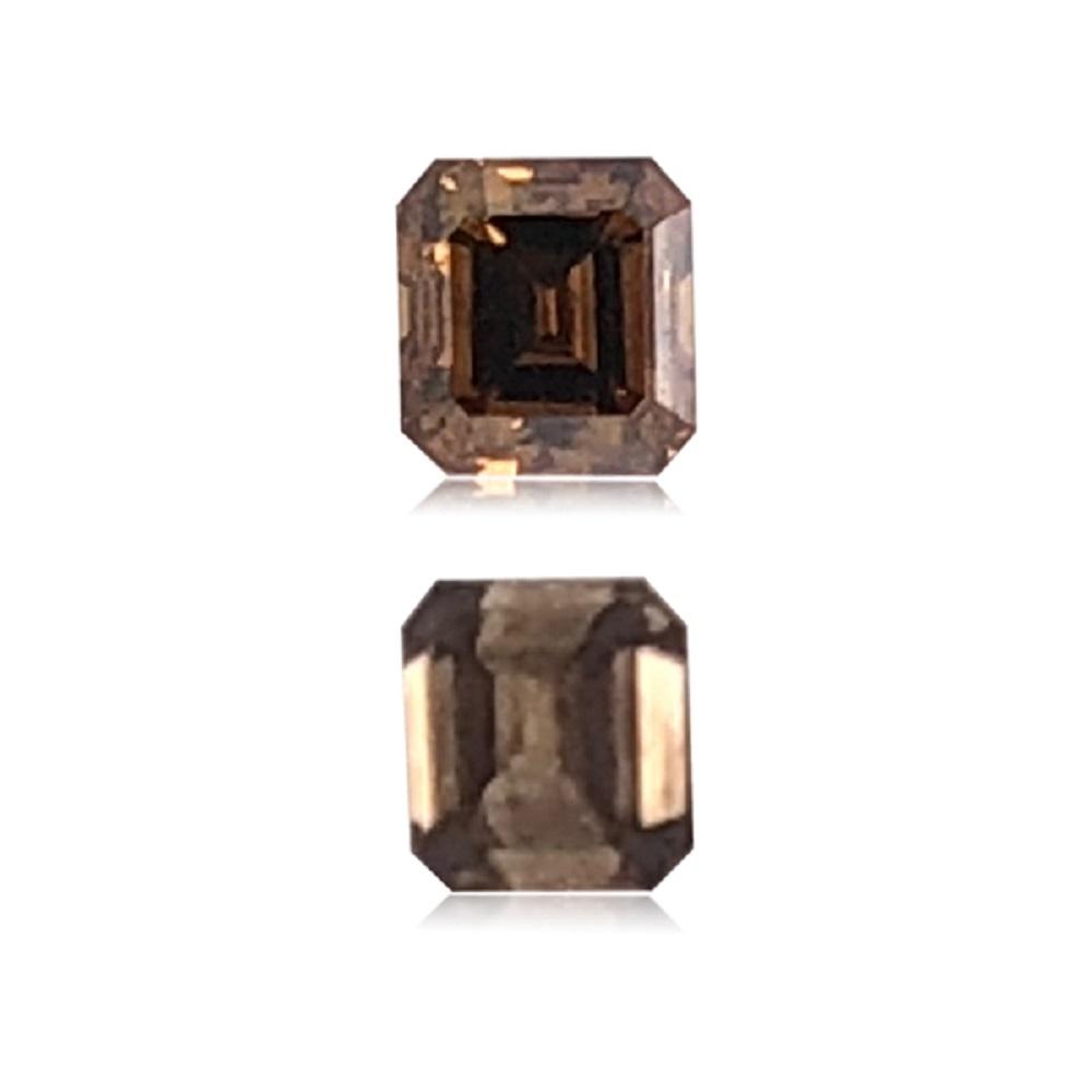 0.39 Cts Natural Fancy Brown Diamond VS1 Quality Emerald Cut