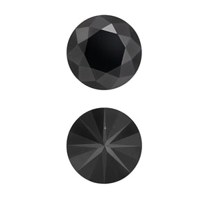 2.95 Cts Treated Fancy Black Diamond AAA Quality Round Cut