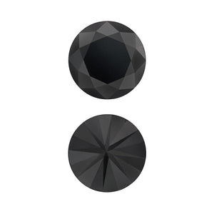 2.55 Cts Treated Fancy Black Diamond AAA Quality Round Cut