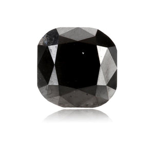 1.21 Cts Treated Fancy Black Diamond AAA Quality Cushion Cut