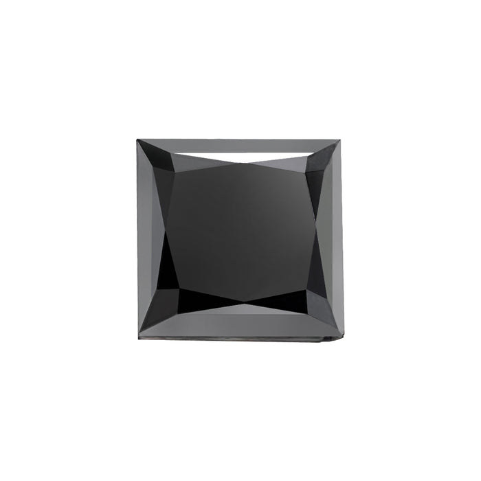 3.57 Cts Treated Fancy Black Diamond AAA Quality Princess Cut