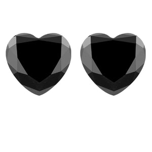 3mm Treated Fancy Black Diamond AAA Quality Heart Cut