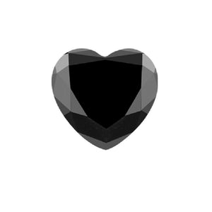 4mm Treated Fancy Black Diamond AAA Quality Heart Cut