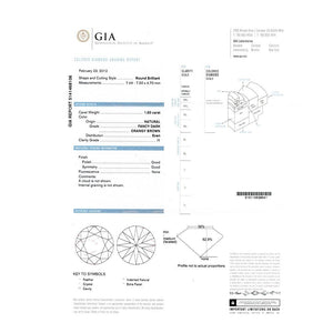 1.60 Cts Natural Fancy Brown Diamond I1 Quality Round Cut