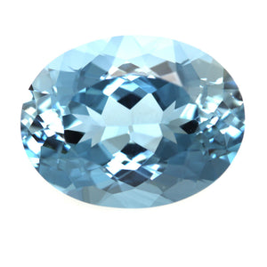 Oval Swiss Blue Topaz Loose Gemstone