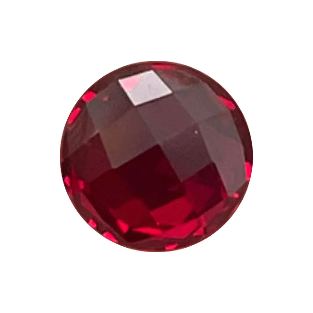 Synthetic Ruby Round Briolette Cut