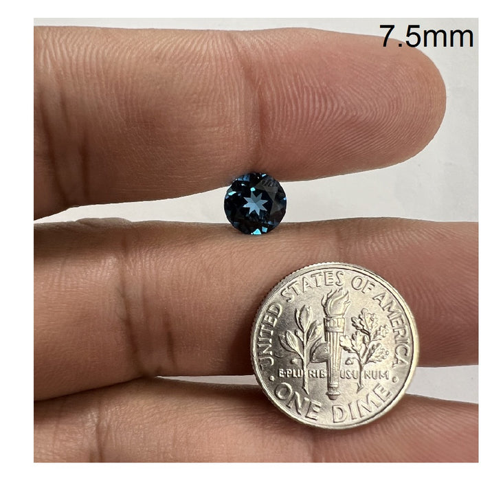 Lab Grown London Blue Topaz Spinel Round Cut