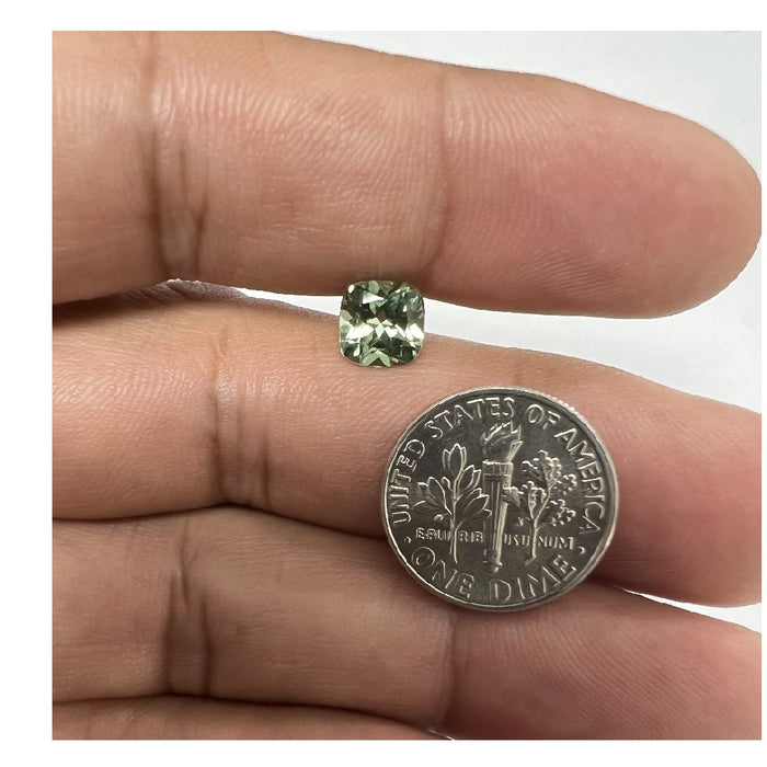 Lab Grown Green Tourmaline Spinel Cushion Cut - (Squarish)