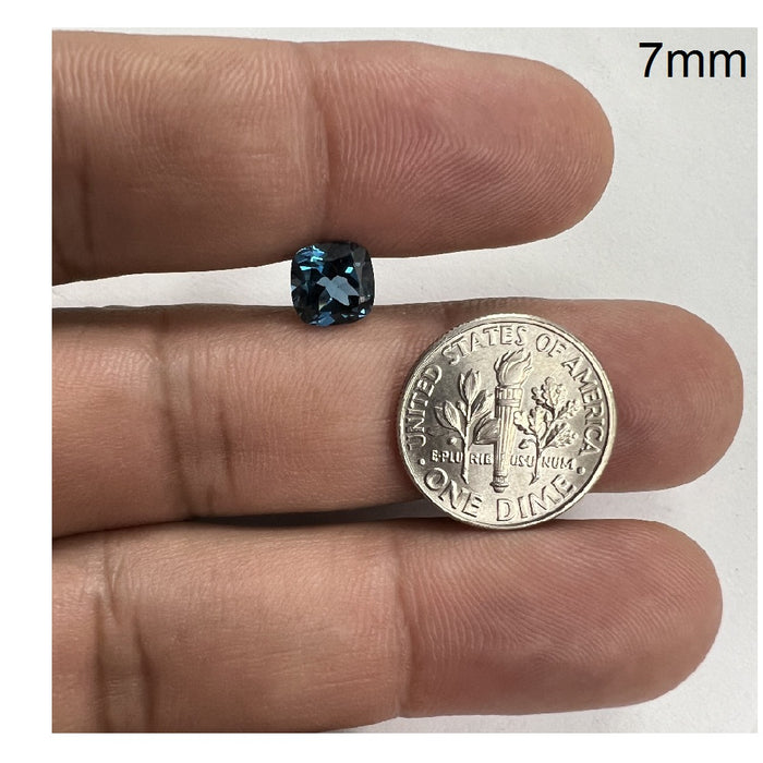 Lab Grown London Blue Topaz Spinel Cushion Cut - (Squarish)