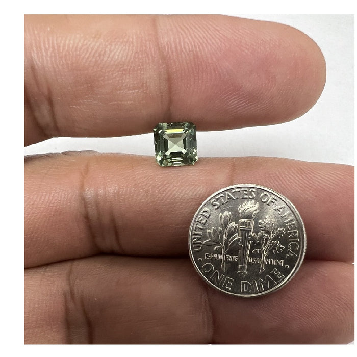 Lab Grown Green Tourmaline Spinel Asscher Cut