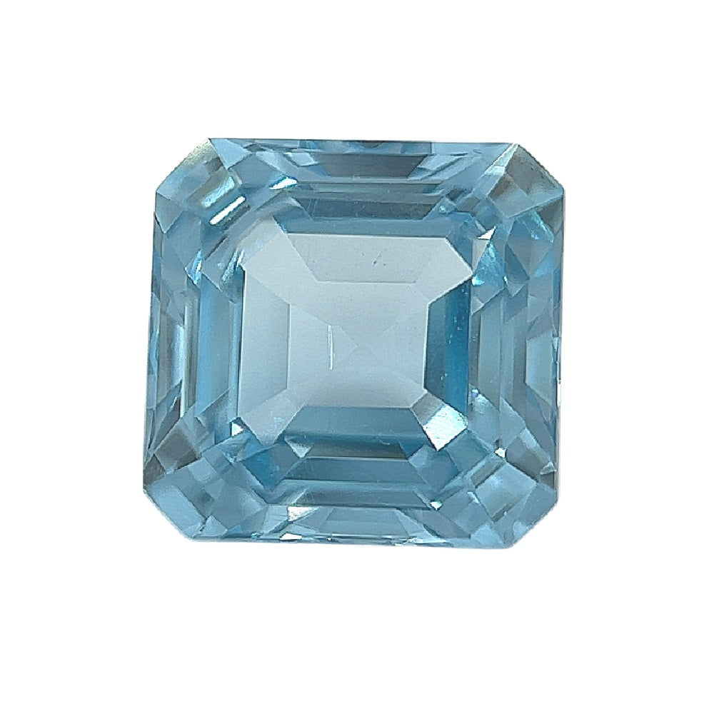 Lab Grown Aquamarine Spinel Asscher Cut