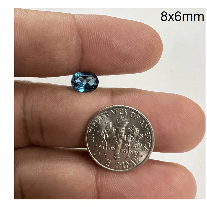 Lab Grown London Blue Topaz Spinel Oval Cut