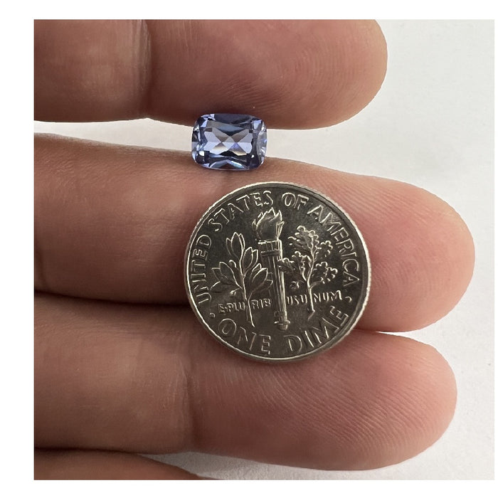 Lab Grown Ceylon Light Blue Sapphire Cushion Cut - (Elongated)