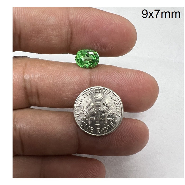 Lab Grown Green Sapphire Oval Cut