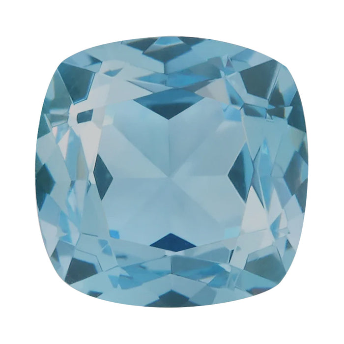 Lab Grown Aquamarine Spinel Cushion Checkered Cut