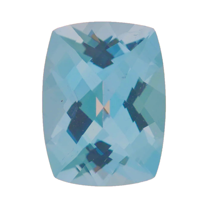 Lab Grown Aquamarine Spinel Elongated Cushion Checkered Cut