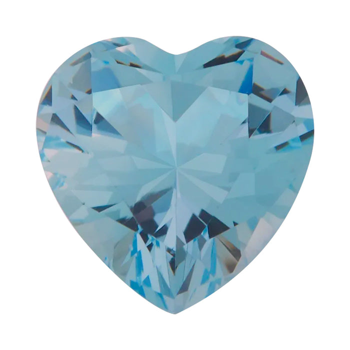 Lab Grown Aquamarine Spinel Heart Cut