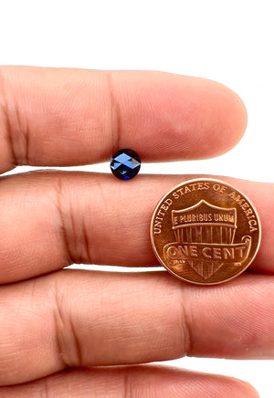 Synthetic Blue Sapphire Round Rose Cut 6mm Round - AAA Quality