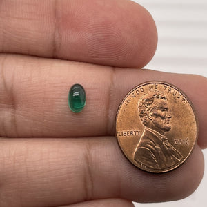 Lab Created Emerald Oval Cabochon