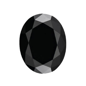 Lab Created Oval Black Moissanite