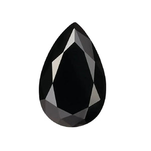 Lab Created Pear Black Moissanite